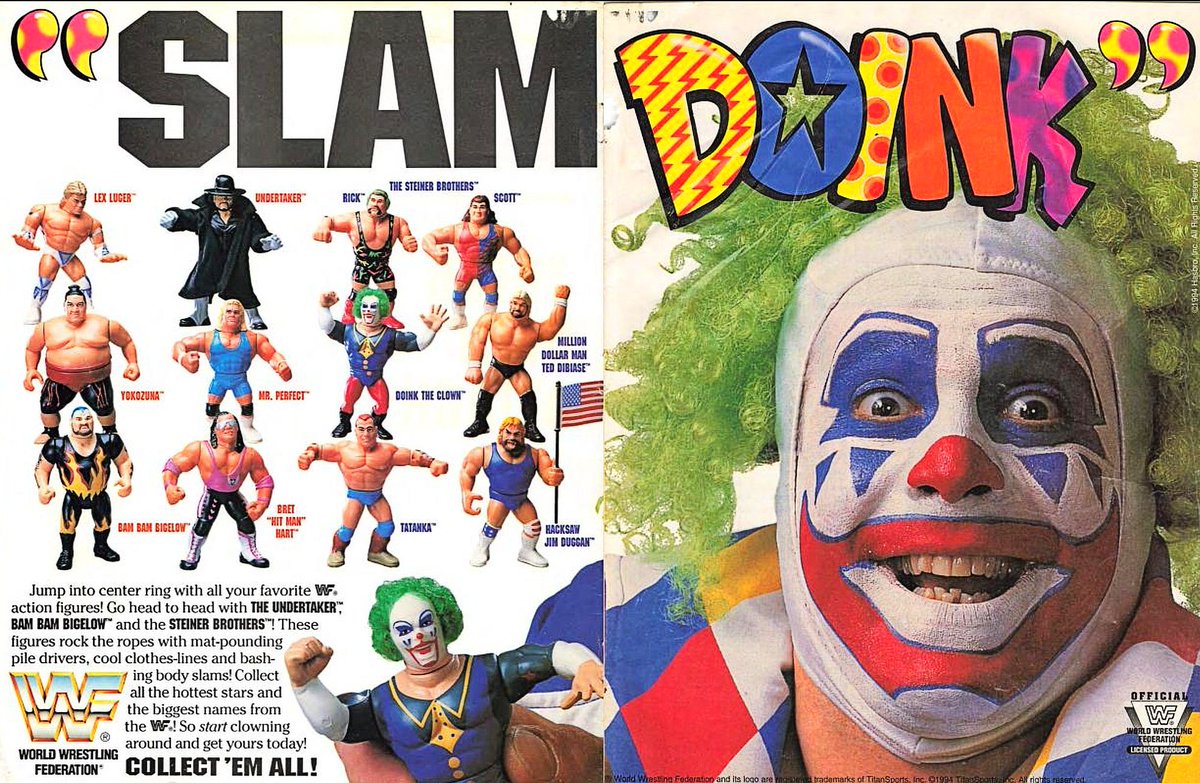 1994 WWF Hasbro ad, featuring the Doinkster.