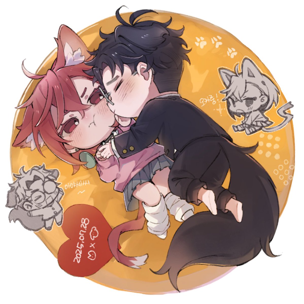 comimingming's tweet image. 댕냥이 ~ 😾🐶