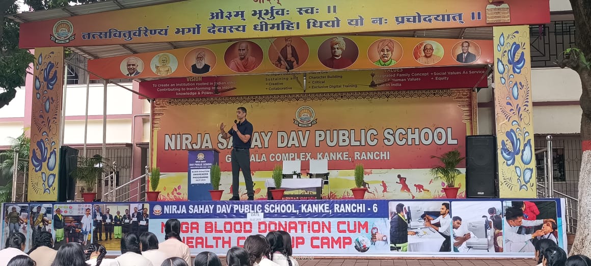 Blood Donation Awareness at NIRJA SAHAY  DAV Public School , Kanke 

Drive on 31st July 2025
To support Thalassemia, Sickle Cell patients at Sadar Hospital Ranchi 

A Big Thank You to the management for making this happen 🙏
