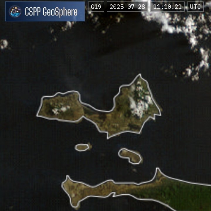 ClimaMgta's tweet image. Nueva Esparta amanece con poca nubosidad este lunes #28Jul. Al Este de la Península de Paria se observan algunos núcleos nubosos asociados a la onda tropical 21 que están siendo impulsados por los vientos en superficie. 7:35 am