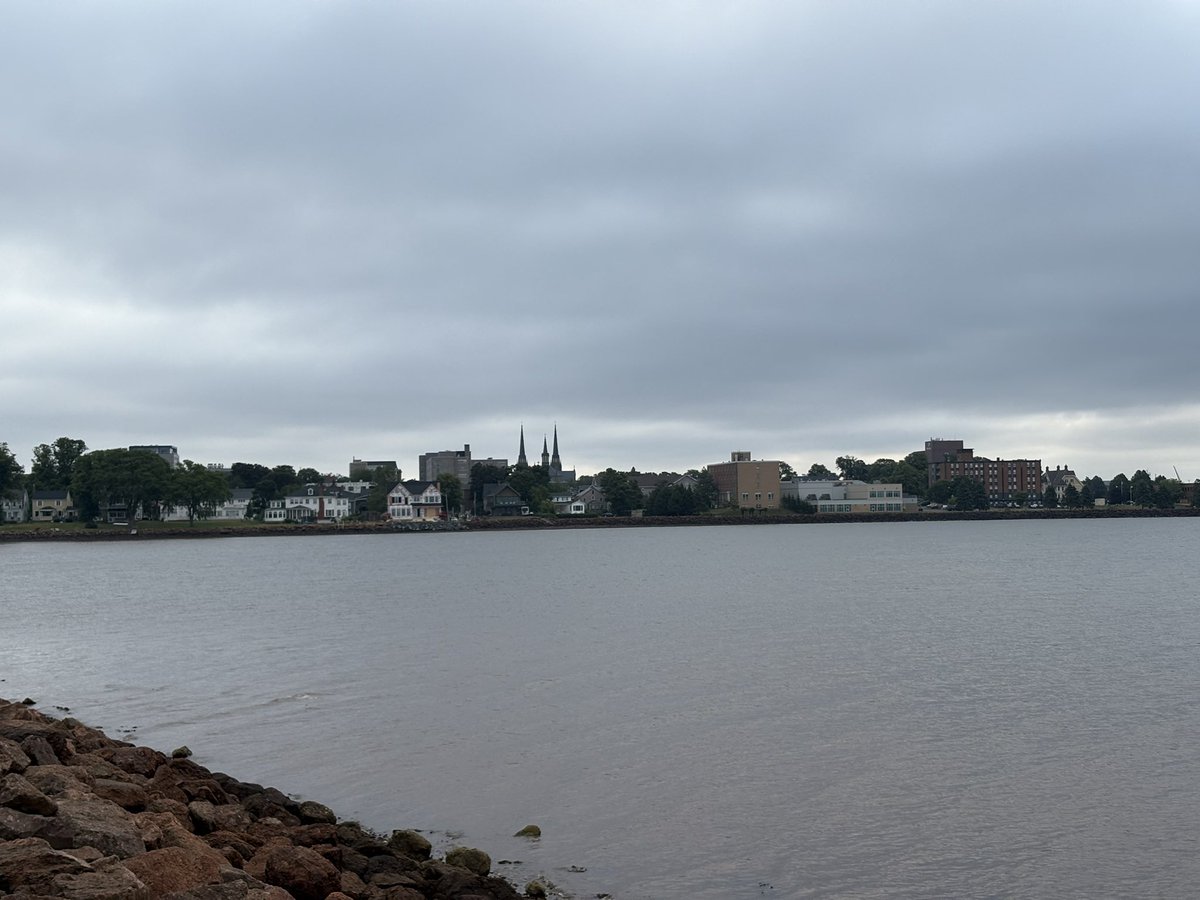 A cool and overcast morning here in Charlottetown, Prince Edward Island, today on Monday, July 28, 2025.