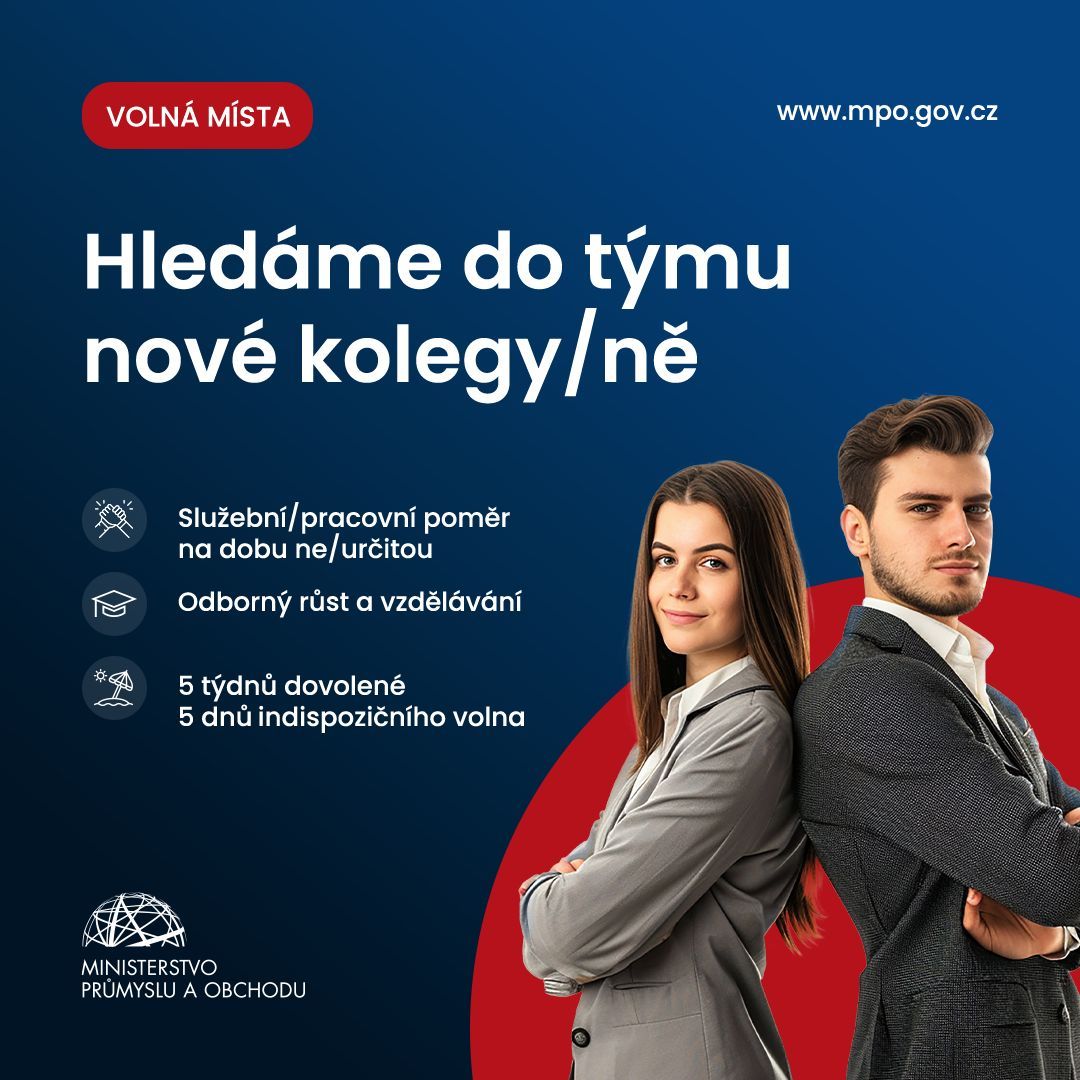 🔷 Hledáme nové kolegy a kolegyně do týmu!

Přidejte se k Ministerstvu průmyslu a obchodu a podílejte se na ochraně utajovaných informací, zabezpečení klíčových procesů a posilování bezpečnosti státní správy.

🗂️ Administrace utajovaných dokumentů
Zajišťujte evidenci, správu a