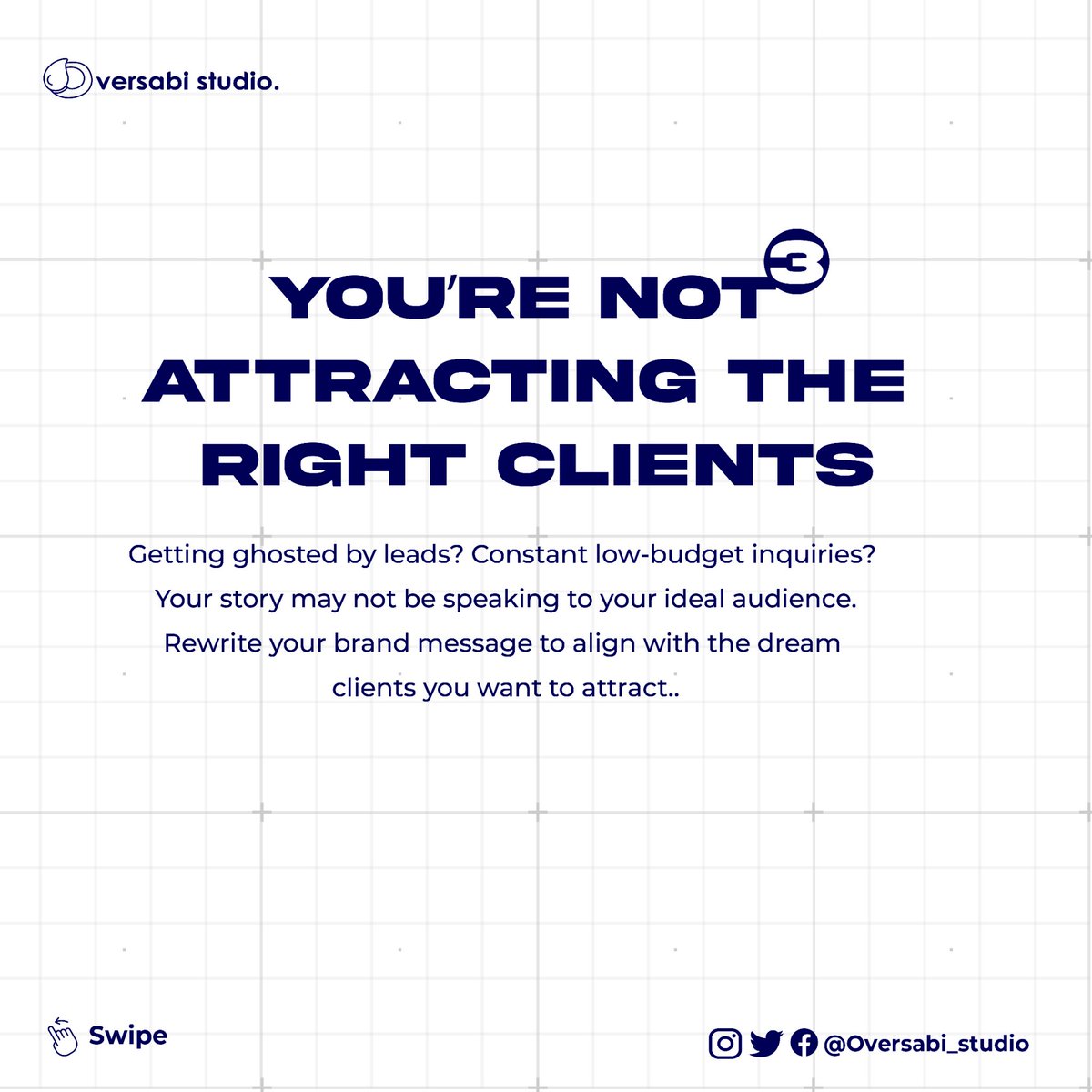 OversabiStudio's tweet photo. Your brand isn’t failing.
It’s just not saying the right thing, the right way, to the right people.

👉 Swipe through the 5 signs you might need a brand story overhaul—and what to do about it.
#BrandStory #CreativeAgencyTips #DesignWithPurpose #BrandMessaging #BrandClarity https://t.co/BiGJPmJlXK