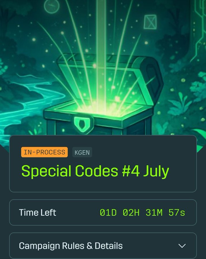 Judederek1's tweet image. DAY 5 @KGeN_IO SPECIAL CODES
9th Code - YG1T46
10th Code - CL8Q20
Join clan if you havent joined yet : kgen.page.link/7BexBpCx6syj4c…
@KGeN_Community