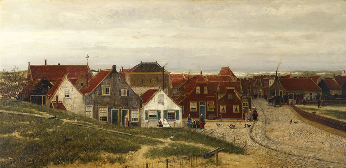 Scheveningen, zoals geschilderd door H. W. Mesdag in 1873.