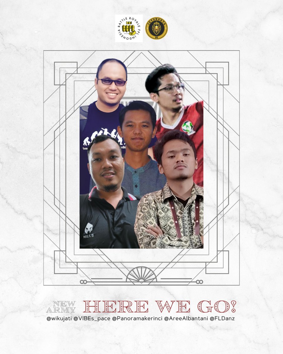 JFC (Jayakarta Fantasy Club) (@jayakarta_fc) on Twitter photo Setelah pencarian panjang akhirnya kita menemukan pengganti yg tak kalah hebat.
HERE WE GO!!!
<a href="/FPLDanz/">FPL Zidan 🇲🇨</a> <a href="/AreeAlbantani/">Aree albantani</a> <a href="/VIBEs_pace/">VIBE Space</a> <a href="/Panoramakerinci/">Panorama Kerinci</a> <a href="/wikujati/">wisnu kumara</a>
Welcome bro!!!
<a href="/LigaBRFI/">Battle Royale FPL Indonesia</a> #FPL #FPLCommunity Setelah pencarian panjang akhirnya kita menemukan pengganti yg tak kalah hebat.
HERE WE GO!!!
<a href="/FPLDanz/">FPL Zidan 🇲🇨</a> <a href="/AreeAlbantani/">Aree albantani</a> <a href="/VIBEs_pace/">VIBE Space</a> <a href="/Panoramakerinci/">Panorama Kerinci</a> <a href="/wikujati/">wisnu kumara</a>
Welcome bro!!!
<a href="/LigaBRFI/">Battle Royale FPL Indonesia</a> #FPL #FPLCommunity