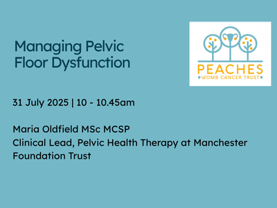 **Reminder**
Pelvic floor dysfunction webinar - Thursday 31st July 10-10.45am.
Maria Oldfield, Clinical Lead in women’s health. Book here -
eventbrite.co.uk/e/expert-speak…
