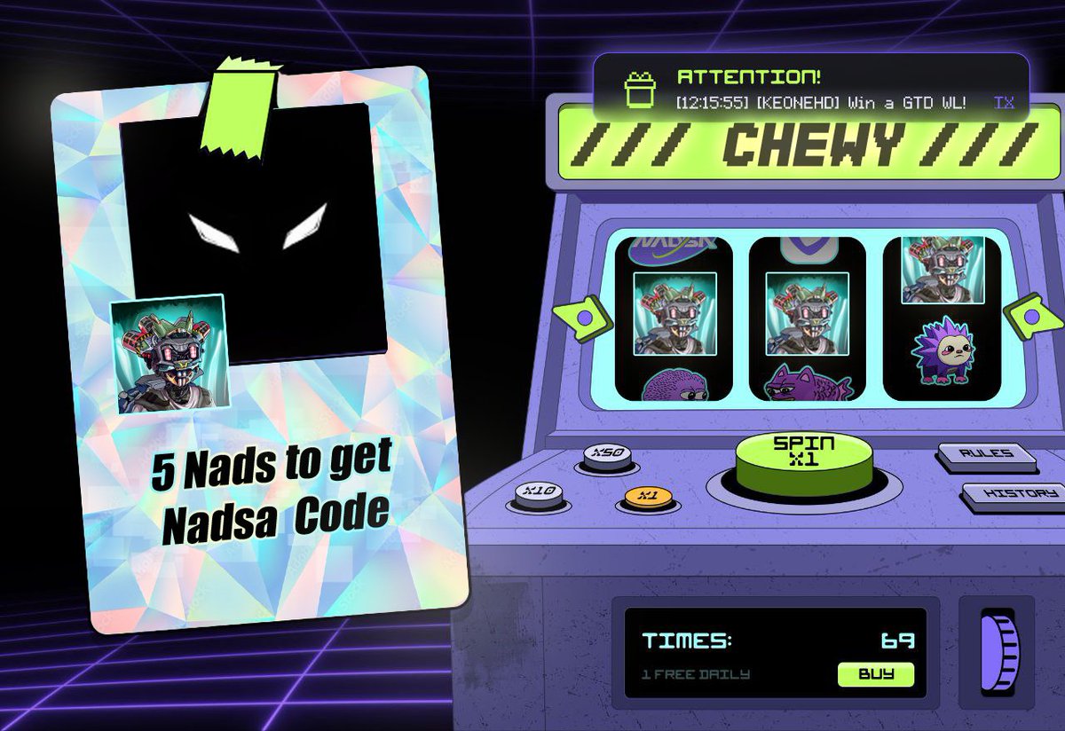 Chewy_xyz's tweet image. Chewy x Nadsa π€
Weβve been vibing with @0xNADSA for a whileβ¦
Letβs make noise: 5 NADSA Access Codes and 5 Chewy WLs π₯
1β£ Like/RT/Follow both accounts
2β£ Comment below π
3β£ 48H