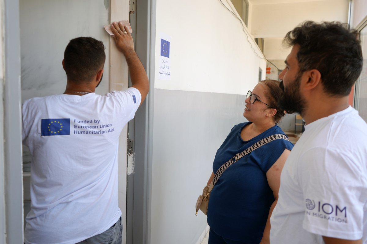 IOM Lebanon (@iomlebanon) on Twitter photo With support from <a href="/eu_echo/">EU Civil Protection & Humanitarian Aid 🇪🇺</a> , IOM is repairing schools in Beirut, North Lebanon & Mount Lebanon that were used as shelters for displaced people - making classrooms safe and ready for students to return. With support from <a href="/eu_echo/">EU Civil Protection & Humanitarian Aid 🇪🇺</a> , IOM is repairing schools in Beirut, North Lebanon & Mount Lebanon that were used as shelters for displaced people - making classrooms safe and ready for students to return.