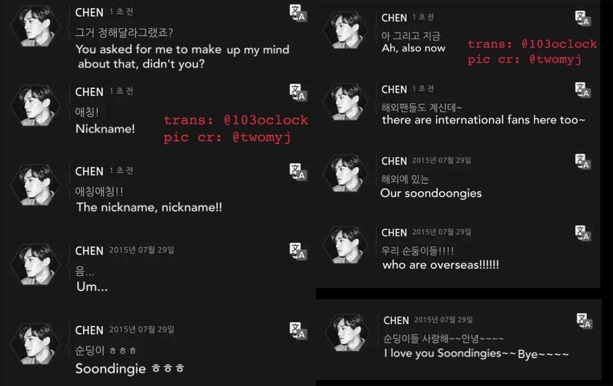 For Chen Union πΈ | DOORπͺ (@forchenunion) on Twitter photo μ¨~
Soondingie (μλ©μ΄) means pure or gentle.
It has been 10 years since #CHEN gave us this nickname during his official chat in 2015
Thank you for giving us a beautiful and meaningful name π»
Happy Soondingie Day!
#HappySoondingieDay
#μλ©μ΄_10μ£Όλ
_μΆνν΄
#μ²Έ <a href="/CHEN_INB100/">CHEN_official</a> μ¨~
Soondingie (μλ©μ΄) means pure or gentle.
It has been 10 years since #CHEN gave us this nickname during his official chat in 2015
Thank you for giving us a beautiful and meaningful name π»
Happy Soondingie Day!
#HappySoondingieDay
#μλ©μ΄_10μ£Όλ
_μΆνν΄
#μ²Έ <a href="/CHEN_INB100/">CHEN_official</a>