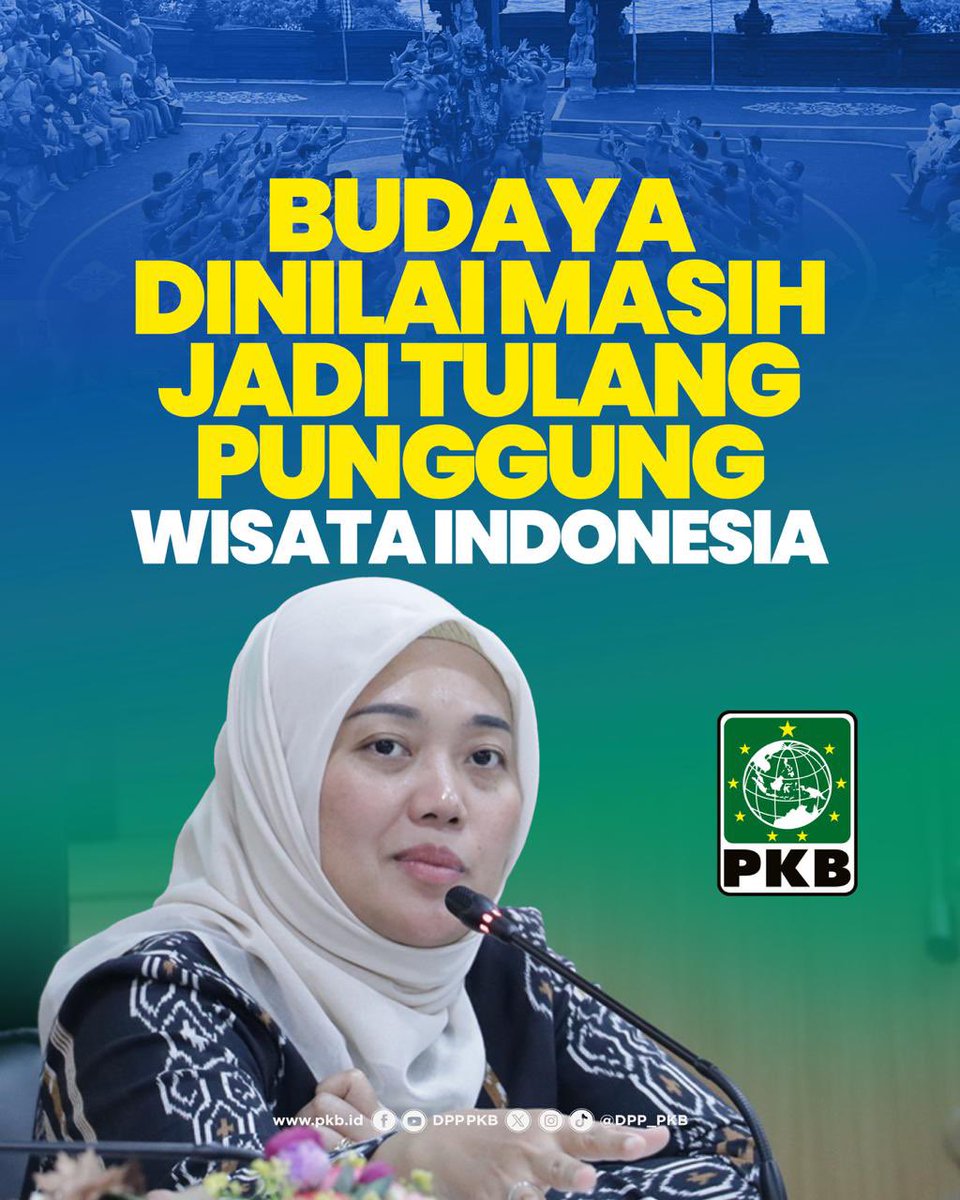 DPP_PKB's tweet image. Legislator PKB @mbaknunik dorong pengembangan wisata budaya berbasis desa. Budaya jadi kunci perkuat ekonomi lokal dan buka lapangan kerja.
#PKBSolusiBangsa