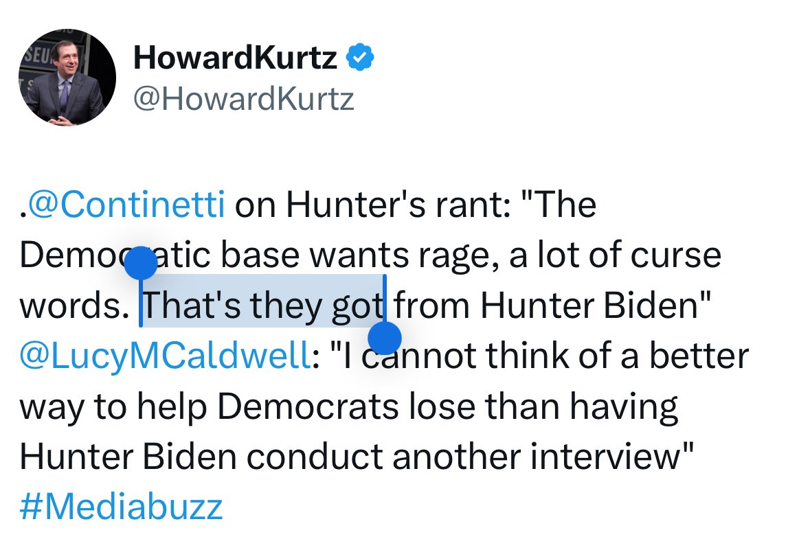 BadFoxGraphics's tweet image. Nothing to see here, just Howie Kurtz embarrassing his guest @continetti with another misquote  #Mediabuzz

A typo in every tweet™