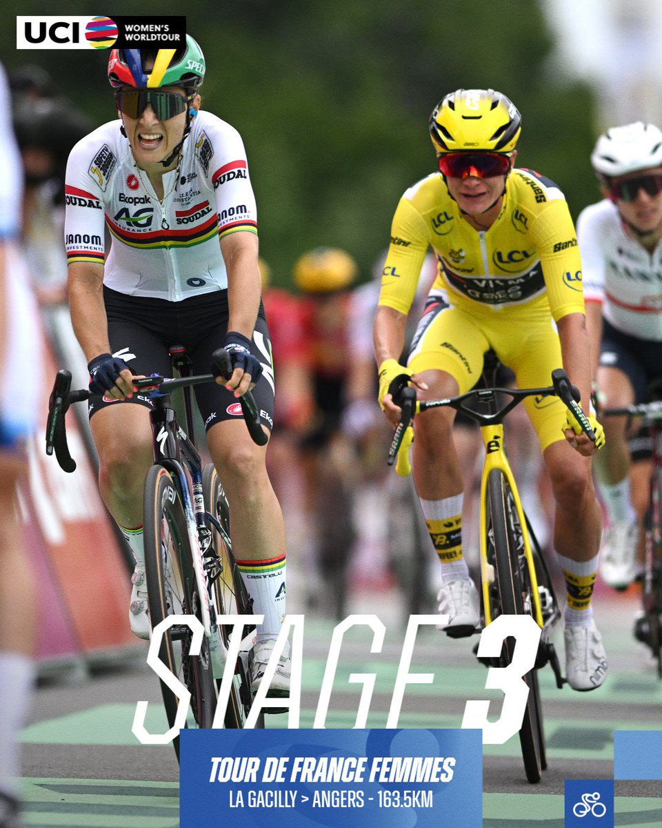 🇫🇷 <a href="/LeTourFemmes/">Le Tour de France Femmes avec Zwift</a> - Stage 3

📏 163,5km
🗻 1050m D+
🏁 17:30

It should be a proper sprint stage today!

#UCIWWT #TDFF2025