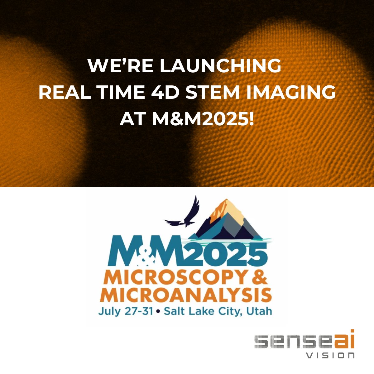 SenseAIUK's tweet image. ✨ New for M&amp;amp;M 2025 on Booth 1530. Live 4D STEM Imaging! Finally, you can dynamically image and analyse areas of interest in real time just like you would expect to with conventional STEM, all whilst using less than 10% of the data 🙌
#electronmicroscopy #4DSTEM #Imaging