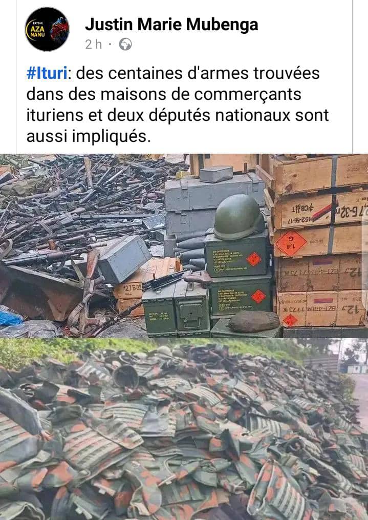 Jules Mulumba (@mulumba_jules) on Twitter photo #Urgent Ituri: 1 grd opérateur écon arrêté. Comprenons prquoi l fils Museveni a annoncé l'annexion Kisangani à Kpala.
Le Congo ne sera jamais balkanisé
<a href="/Presidence_RDC/">Présidence RDC 🇨🇩</a>
<a href="/POTUS/">President Donald J. Trump</a>
<a href="/Israel/">Israel ישראל</a>
<a href="/PrimatureRDC/">Primature de la République Démocratique du Congo</a>
<a href="/RDC_Minafet/">RDC • Affaires Etrangères 🇨🇩</a>
<a href="/TinaSalama2/">Tina Salama</a>
<a href="/PatrickMuyaya/">Patrick Muyaya</a>
@ana #Urgent Ituri: 1 grd opérateur écon arrêté. Comprenons prquoi l fils Museveni a annoncé l'annexion Kisangani à Kpala.
Le Congo ne sera jamais balkanisé
<a href="/Presidence_RDC/">Présidence RDC 🇨🇩</a>
<a href="/POTUS/">President Donald J. Trump</a>
<a href="/Israel/">Israel ישראל</a>
<a href="/PrimatureRDC/">Primature de la République Démocratique du Congo</a>
<a href="/RDC_Minafet/">RDC • Affaires Etrangères 🇨🇩</a>
<a href="/TinaSalama2/">Tina Salama</a>
<a href="/PatrickMuyaya/">Patrick Muyaya</a>
@ana
