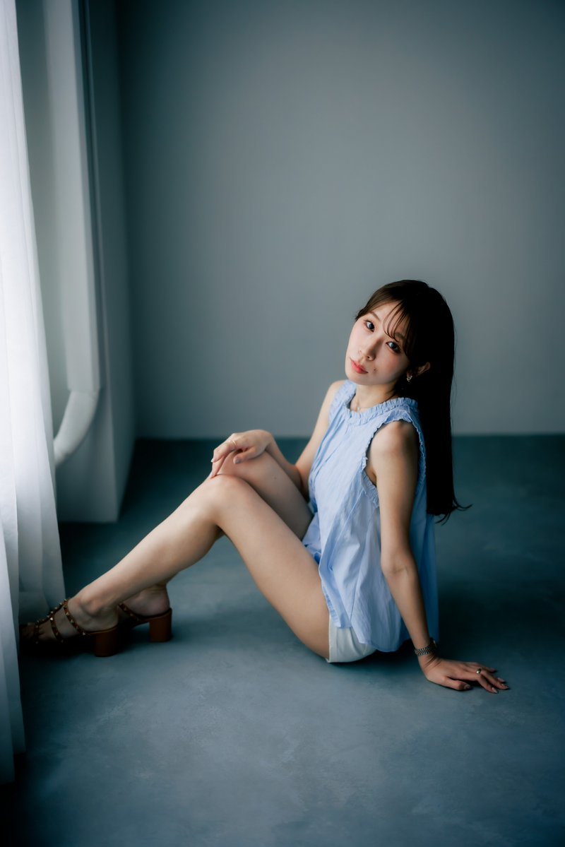 emu_zou_sub's tweet image. 彩子さん(@ayako__0130)🩵

#ポートレート 
#スタジオアチューム