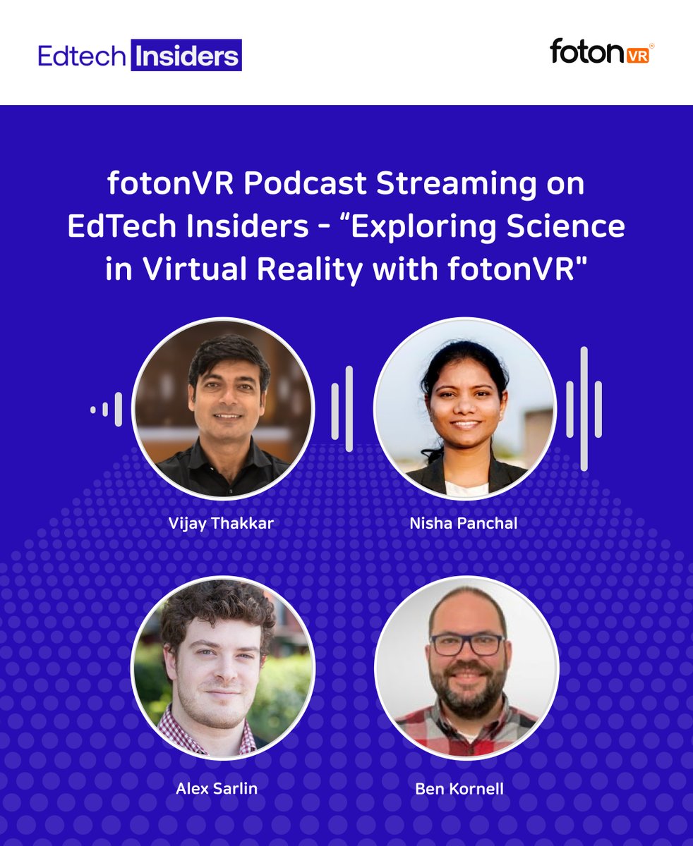 Vijay_Patan's tweet photo. Just shared how VR is helping students see the unseen — from electricity to space travel — on the Edtech Insiders podcast with Nisha Panchal. 🌍🎧
Listen now: https://t.co/1YOrNy3gSw

#fotonVR #EdtechInsiders #VRinEd https://t.co/2QGys1mIrr