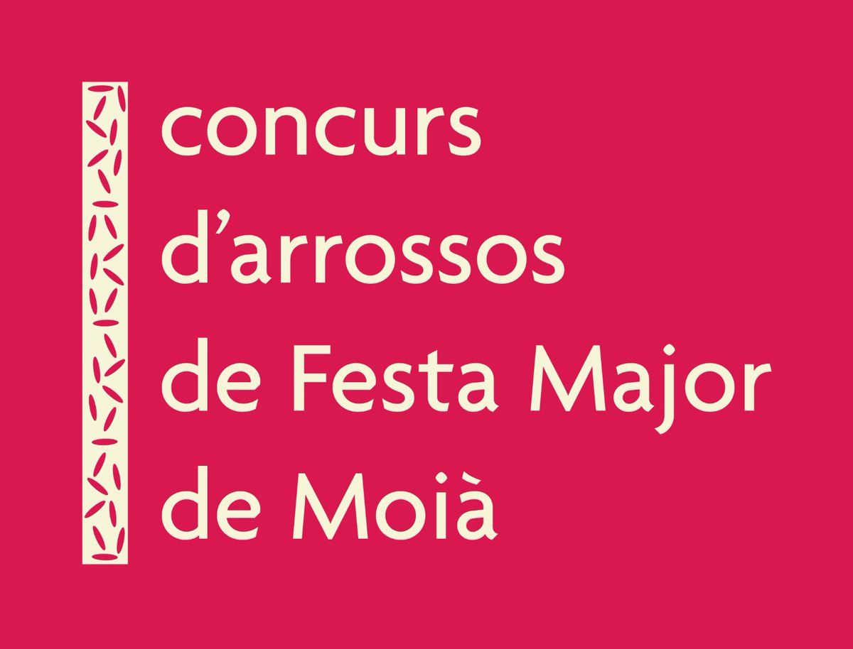🥘 II CONCURS D'ARROSSOS DE FESTA MAJOR 🥘

El dissabte 16 d'agost se celebrarà el II Concurs d'Arrossos de Festa Major. Un dia per exposar les habilitats culinàries de la vostra colla.

Més informació a tuit.cat/mYLaK

#FMMoià2025 #concursarrossos #paella #moia #moianes
