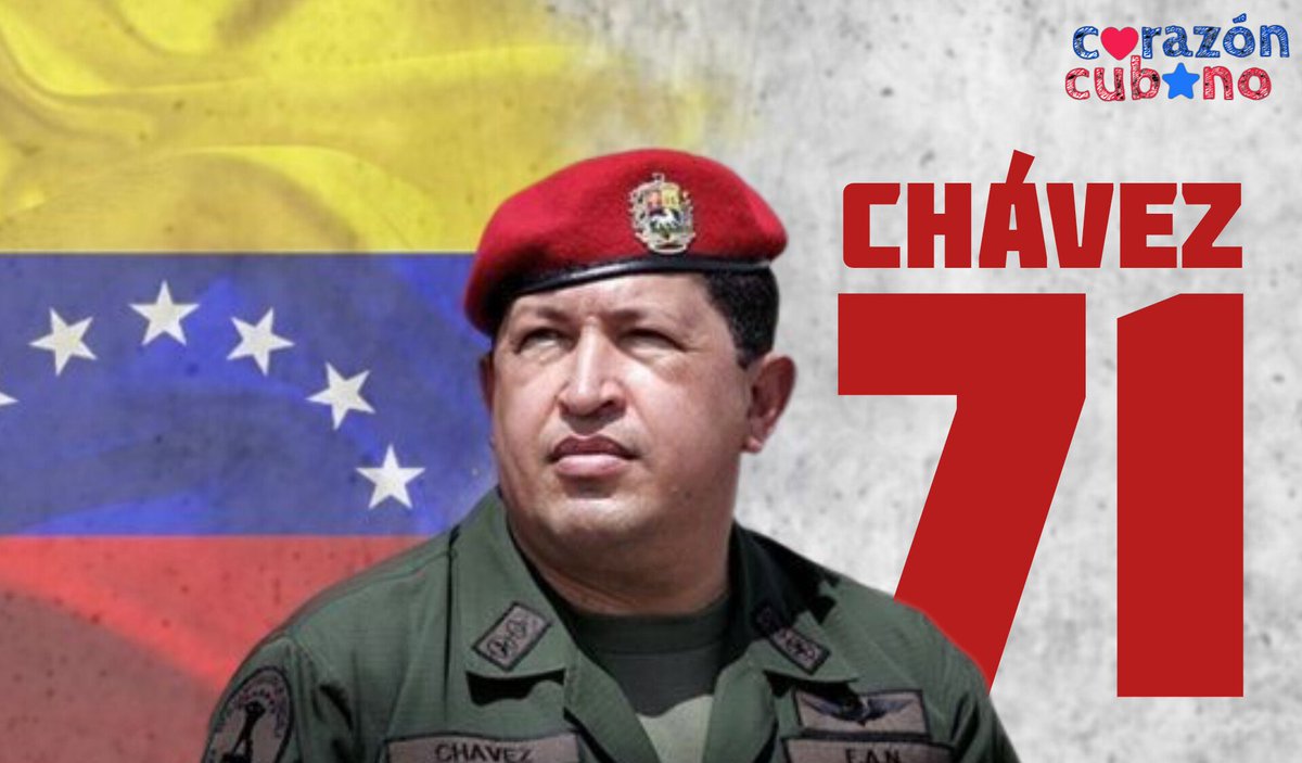 Felicidades, Comandante!!! 🇨🇺🇻🇪
#HugoChávez #ChavezVive