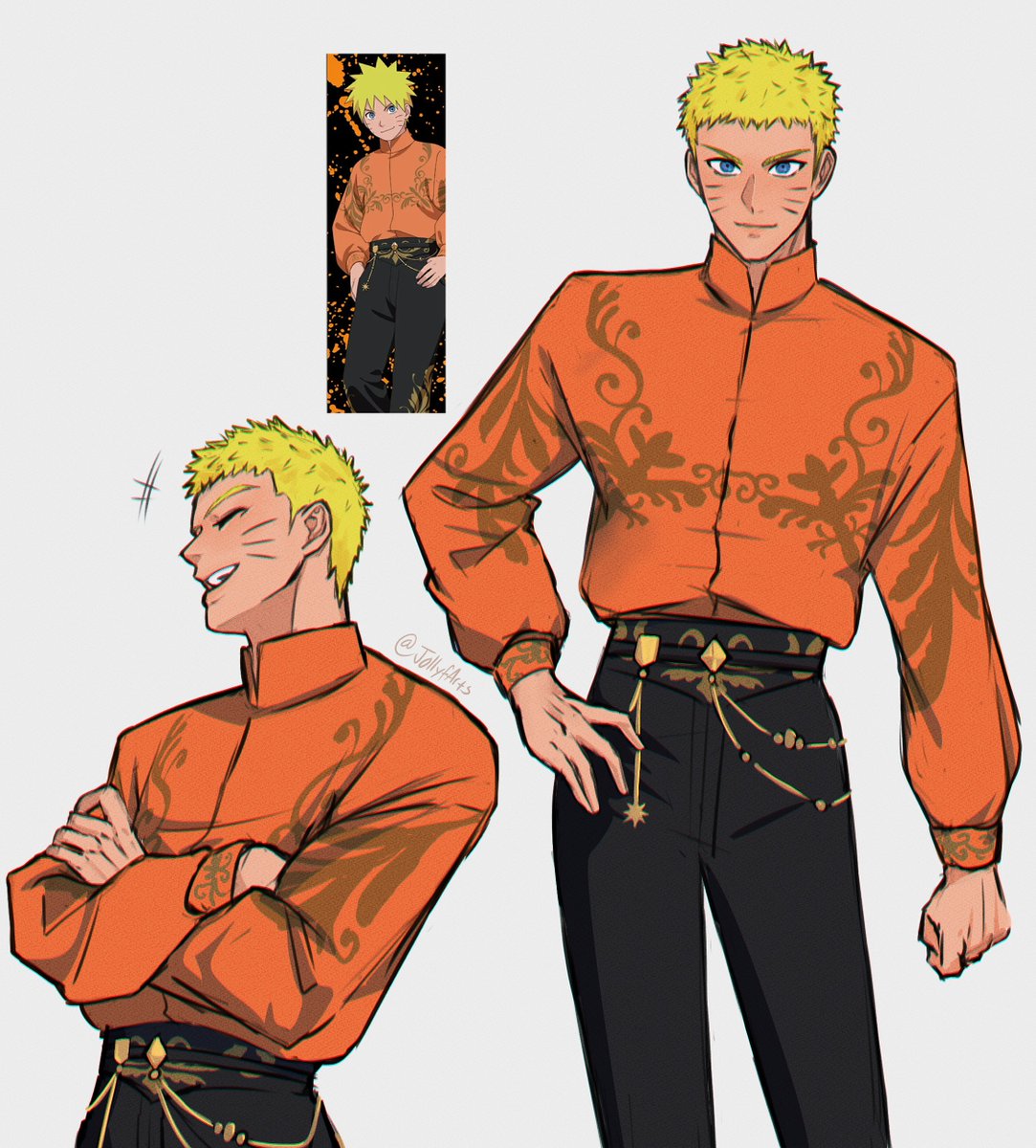 JollyfArts's tweet image. I just really wanted to doodle adult Naruto in this fit