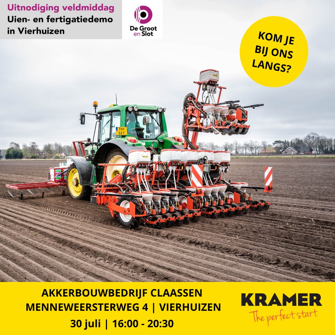 kramerstart's tweet image. Woensdag zijn wij aanwezig op de 𝐔𝐢𝐞𝐧- 𝐞𝐧 𝐟𝐞𝐫𝐭𝐢𝐠𝐚𝐭𝐢𝐞𝐝𝐞𝐦𝐨 in Vierhuizen. Wie treffen wij daar? 🧅🤝🏻

Ontdek de nieuwste technieken die wij toepassen met onze zaaimachines. 

#demo #zaaimachines #zaaitechniek #zaaimachine