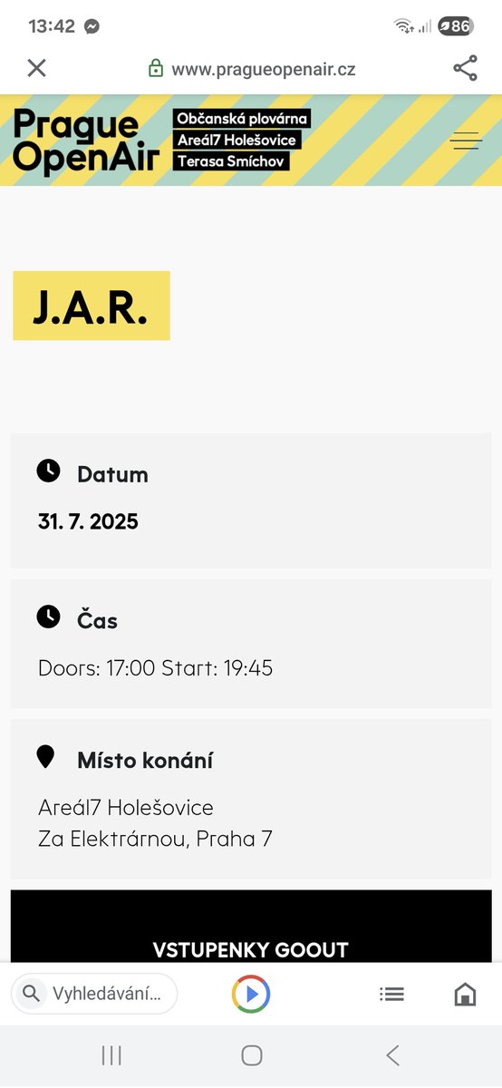 DrapalOlda's tweet image. Bohužel nemůžeme na superkoncert JAR @jarprague @OtoKlempir tento čtvrtek v Praze. Zdravá záda jsou přednější. Nabízím dva lístky dohromady za 1100 Kč nebo po jednom za 600 Kč. Beru i #BTC přes LN. Díky za RT.