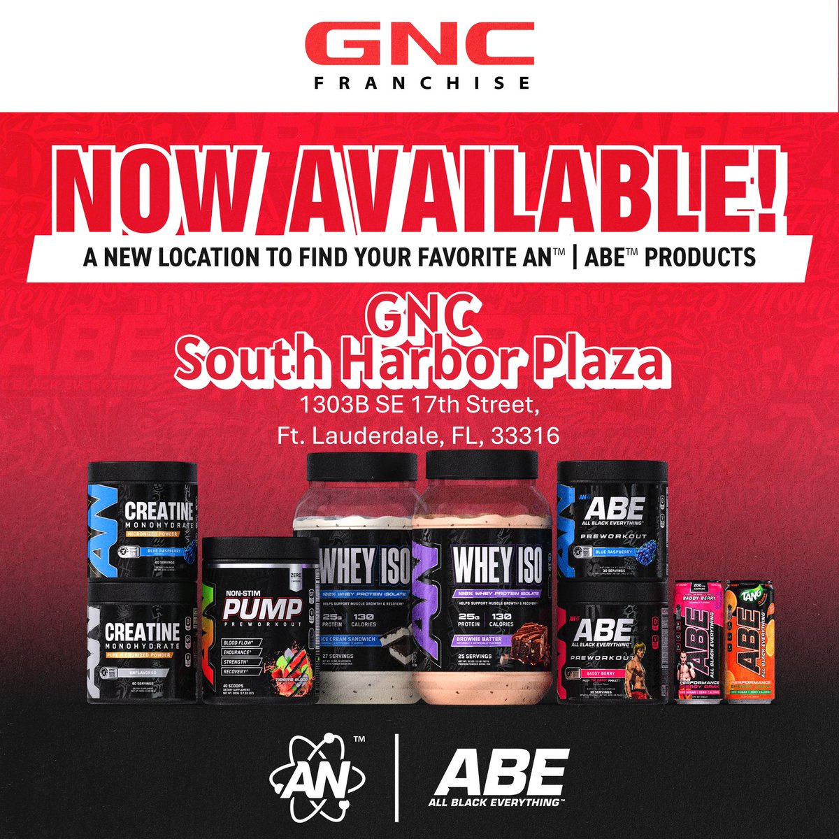 Spencer Lynn (@slynn46) on Twitter photo The ABE line by <a href="/AppliedNutri/">Applied Nutrition</a> is now available at another <a href="/GNCLiveWell/">GNC</a> Franchise in Ft. Lauderdale, FL! 💪🏻 
We’re always proud to partner with and support the small business owners that operate these Franchise locations. The ABE line by <a href="/AppliedNutri/">Applied Nutrition</a> is now available at another <a href="/GNCLiveWell/">GNC</a> Franchise in Ft. Lauderdale, FL! 💪🏻 
We’re always proud to partner with and support the small business owners that operate these Franchise locations.