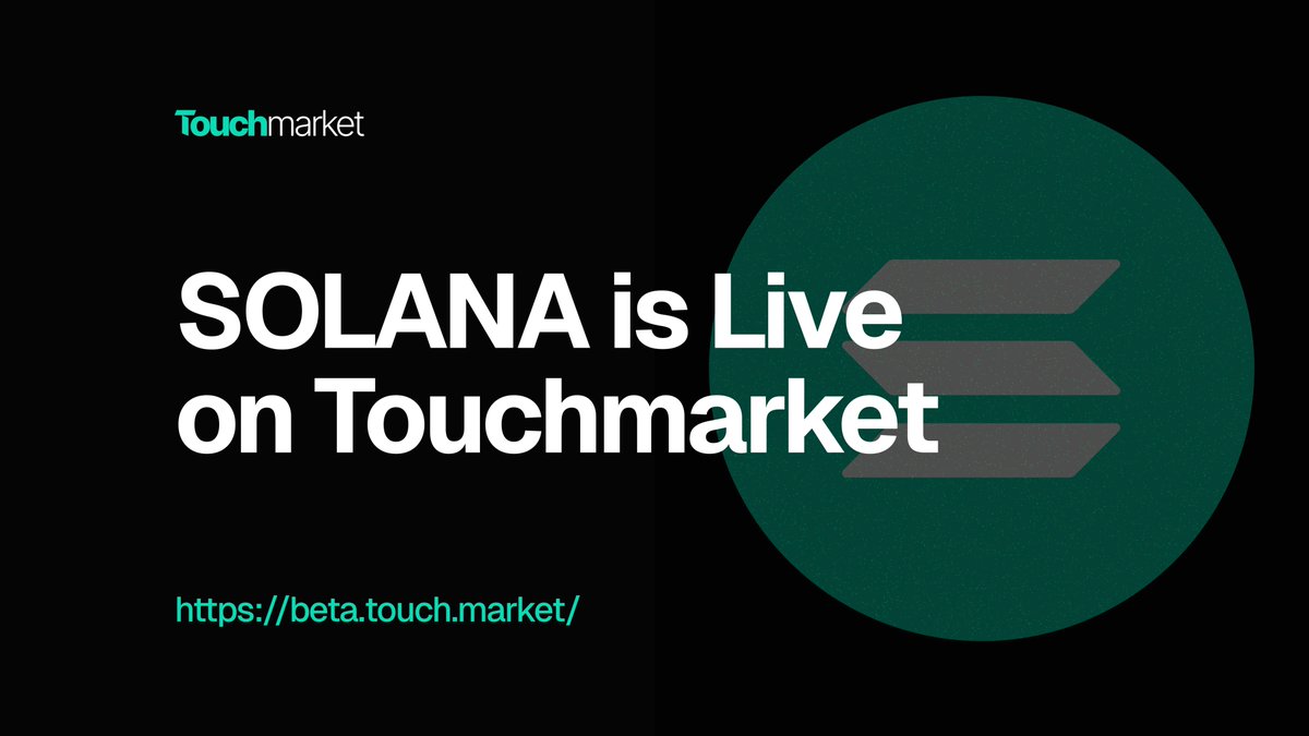 touch_market's tweet image. SOL is now touchable.™
Set the price. Set the clock.
Start speculating smarter: beta.touch.market