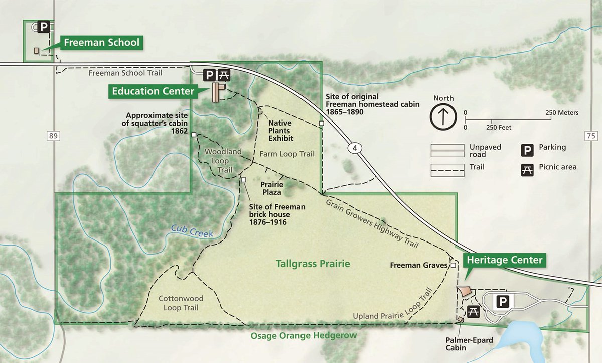 Homestead's first management plan aimed to restore seasonal flowering prairie plants. Explore the trails at Homestead NHP and discover the beauty of the prairie, just as the first homesteaders did! 🌾

More info: go.nps.gov/HikeHOME 

Image: NPS

#NatureTrails #ManagementPlan