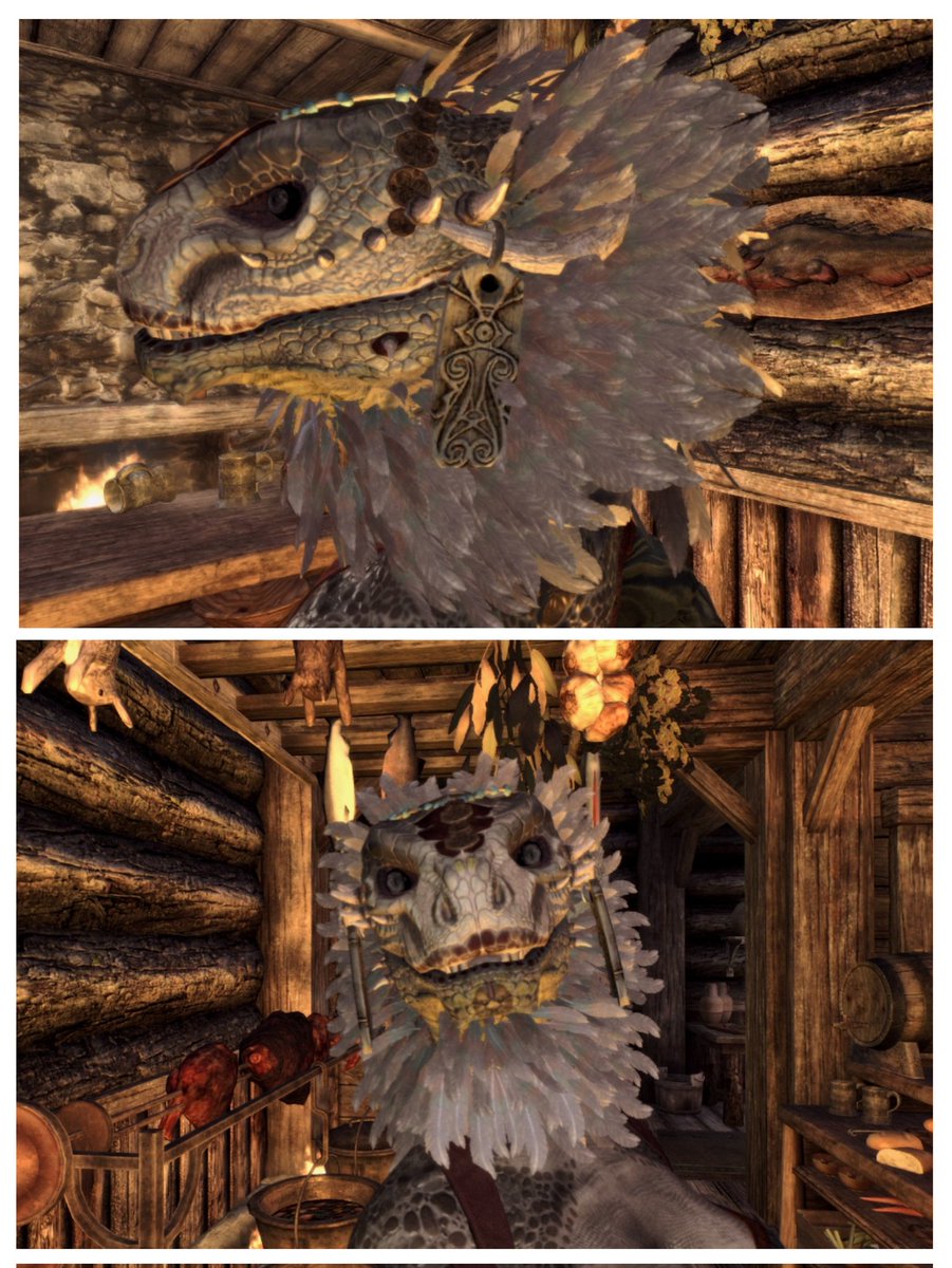 modest_journal's tweet image. NPC美化MODは基本使ってないのですが、獣人種族のみこちらを入れています↓
#skyrim  #スカイリム