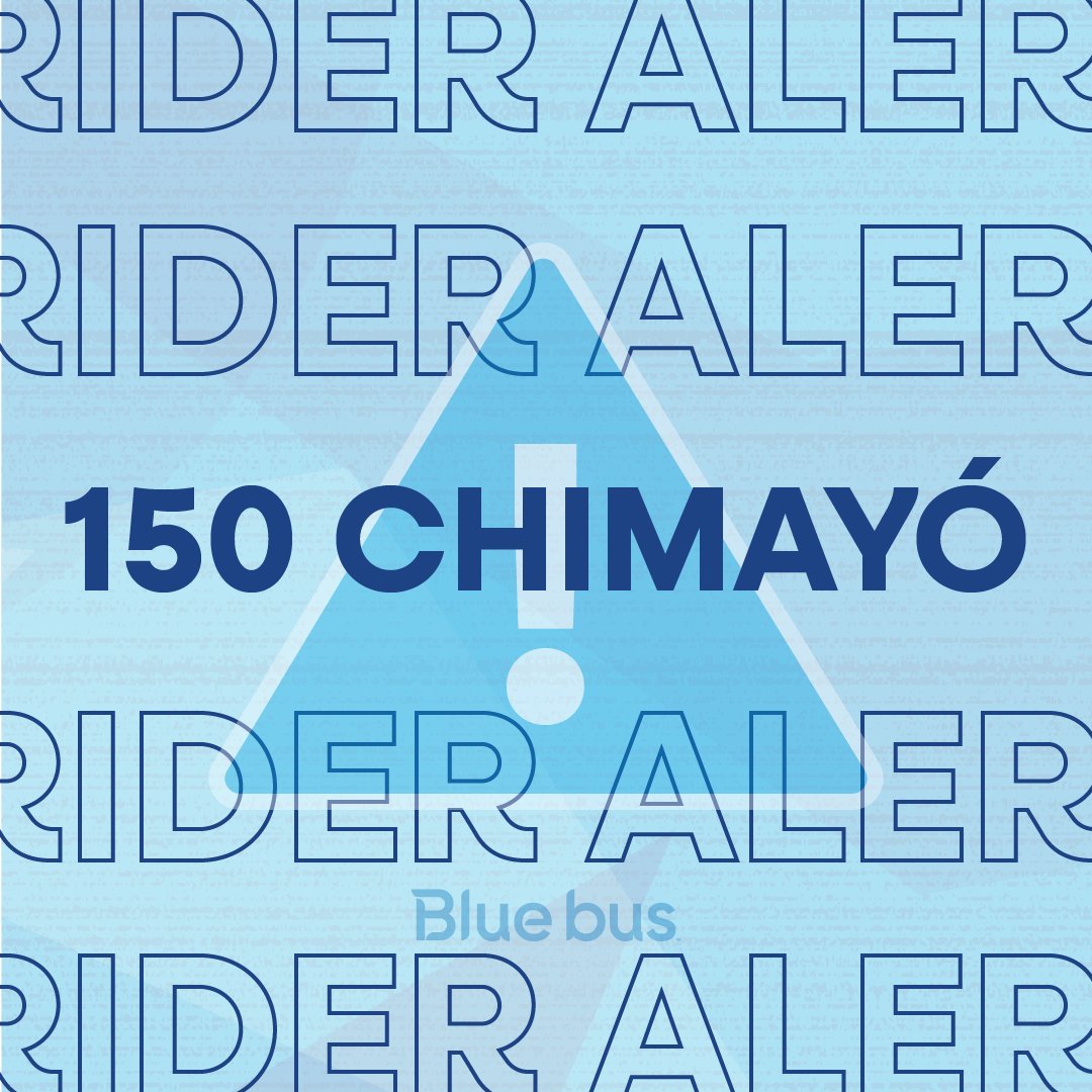 Ride_TheBlueBus's tweet image. Effective August 4, Blue Bus trips between 10:30AM and 11:25 AM on the 150 Chimayó route are temporarily suspended due to staff shortages. We apologize for the inconvenience this may cause.
