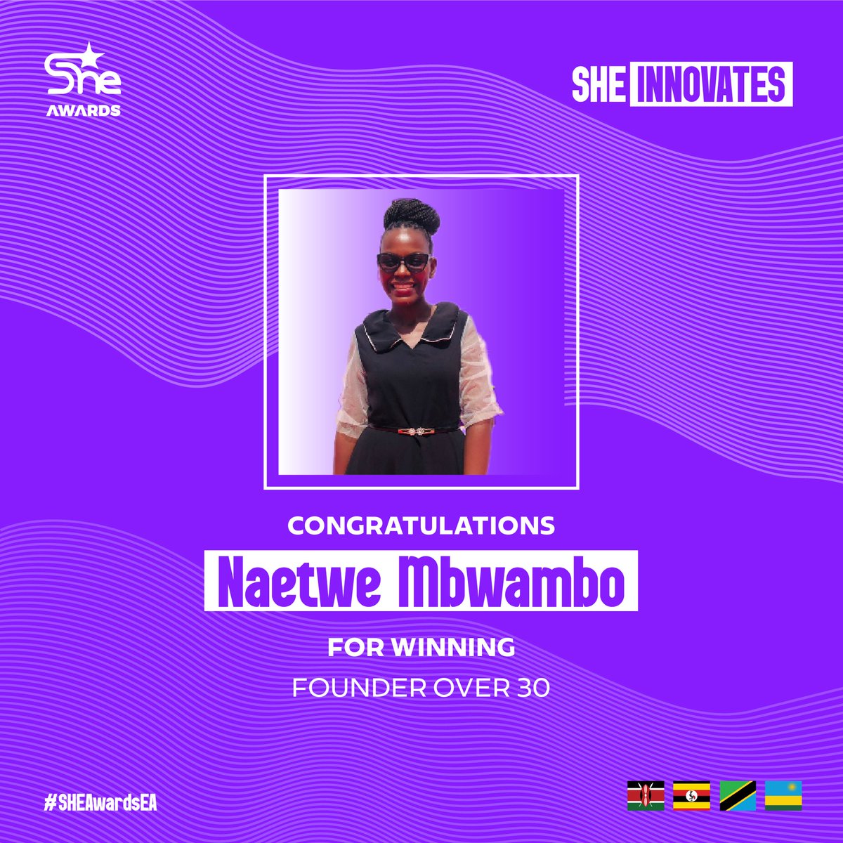 🏆 Founder of the Year – Over 30
 Naetwe Mbwambo – Tanzania [@jolly_collection05]
 From passion to impact! Naetwe Mbwambo stands tall as a leading visionary whose entrepreneurial journey is changing lives across East Africa.
 #SHEAwards2025 #SheInnovates #WomenInBusiness