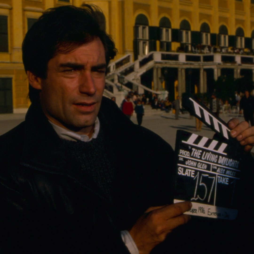 Timothy Dalton gearing up for his first Bond mission in THE LIVING DAYLIGHTS.