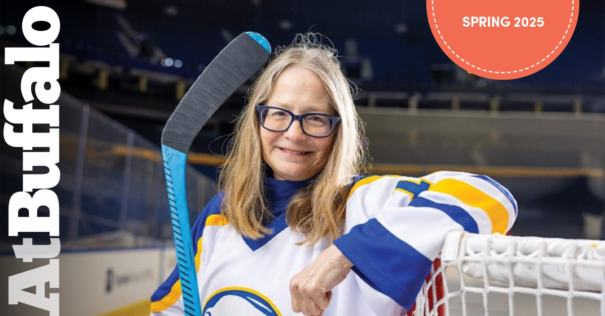 ubalumni's tweet image. When Soviet hockey star Alexander Mogilny defected to the U.S., #UBuffalo's Helen “Nellie” Drew, JD ’88, helped him seek asylum—changing NHL history. Now a powerhouse professor and advocate for athletes’ rights, she’s shaping the future of sports law. ms.spr.ly/6012sDZEj