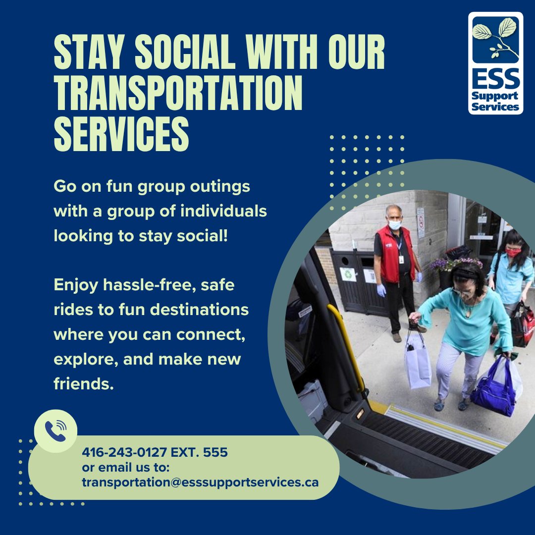 🚍✨ Join our monthly group outings with senior transportation services! Enjoy hassle-free, safe rides to fun destinations where you can connect, explore, and make new friends. Let’s make every trip a memorable adventure together! 🌟 

#etobicoke #seniors