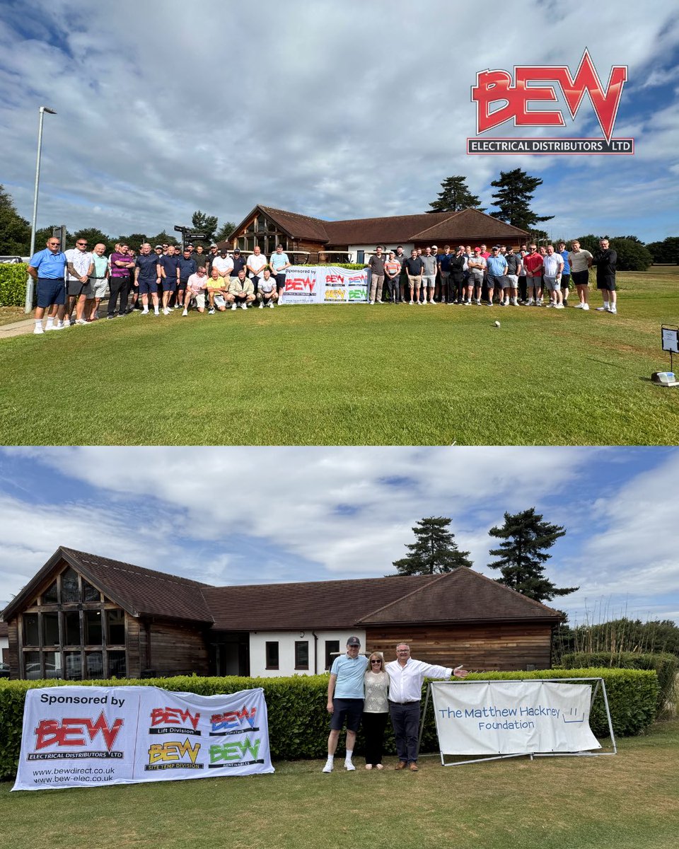 BEW ELECTRICAL (@bew_electrical) on Twitter photo ⛳️ At the end of June, our BEW Maidenhead and Heathrow branches proudly hosted their annual charity golf day in support of The Matthew Hackney Foundation
A huge thank you to everyone who helped make the day such a success, with a total of £1800 raised for <a href="/Mhackneycharity/">The Matthew Hackney Foundation</a> 👏👏👏 ⛳️ At the end of June, our BEW Maidenhead and Heathrow branches proudly hosted their annual charity golf day in support of The Matthew Hackney Foundation
A huge thank you to everyone who helped make the day such a success, with a total of £1800 raised for <a href="/Mhackneycharity/">The Matthew Hackney Foundation</a> 👏👏👏