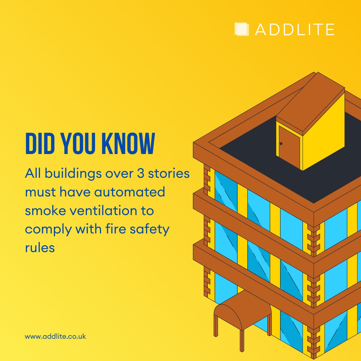 #Didyouknow All buildings over 3 stories must have automated smoke ventilation to comply with fire safety rules 🔥

Learn more⤵️
bit.ly/3NEg8nX

#FireSatefy #SmokeVentilation #Architecture #BuildingMaintence