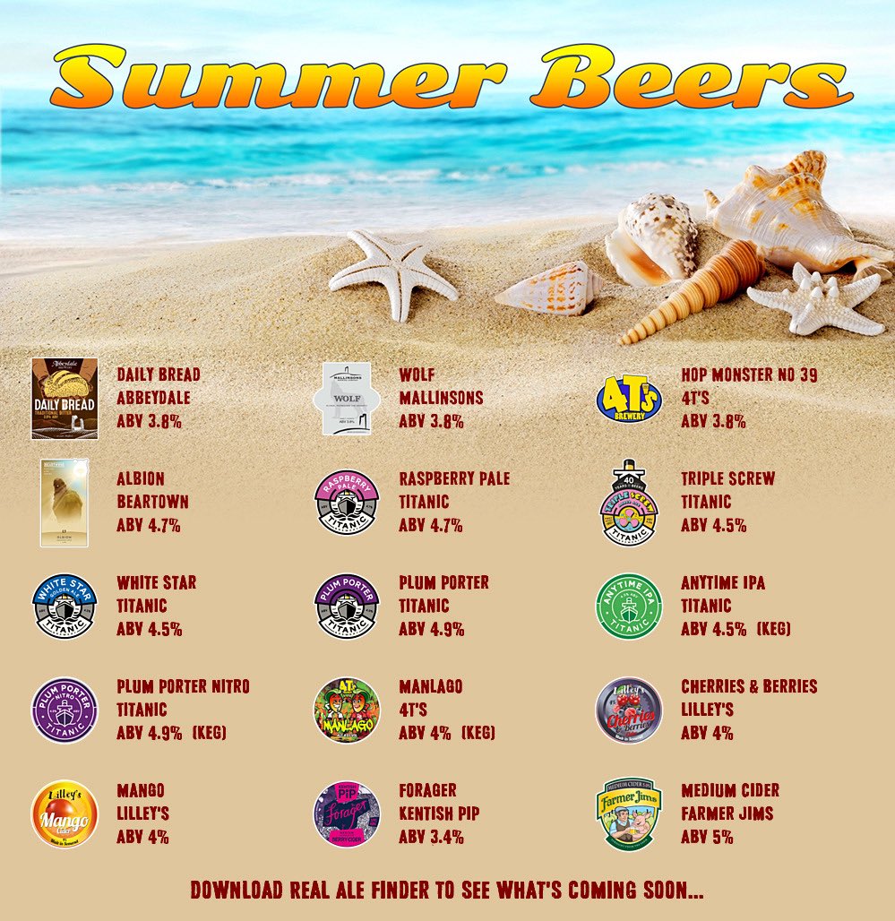 The Tavern Sports Bar (@tavern25) on Twitter photo On the bar today!
Beer Board: bit.ly/32Sqwmy
<a href="/AbbeydaleBeers/">Abbeydale Brewery</a> <a href="/Mallinsons/">Mallinsons</a> <a href="/4tsbrewery/">4T's Brewery</a> <a href="/BeartownBrewery/">Beartown Brewery</a> <a href="/TitanicBrewers/">Titanic Brewery</a> <a href="/lilleyscider/">Lilley's Cider</a> <a href="/KentishPipCider/">Kentish Pip Cider</a> #FarmerJimsCider
#RealAleFinder On the bar today!
Beer Board: bit.ly/32Sqwmy
<a href="/AbbeydaleBeers/">Abbeydale Brewery</a> <a href="/Mallinsons/">Mallinsons</a> <a href="/4tsbrewery/">4T's Brewery</a> <a href="/BeartownBrewery/">Beartown Brewery</a> <a href="/TitanicBrewers/">Titanic Brewery</a> <a href="/lilleyscider/">Lilley's Cider</a> <a href="/KentishPipCider/">Kentish Pip Cider</a> #FarmerJimsCider
#RealAleFinder