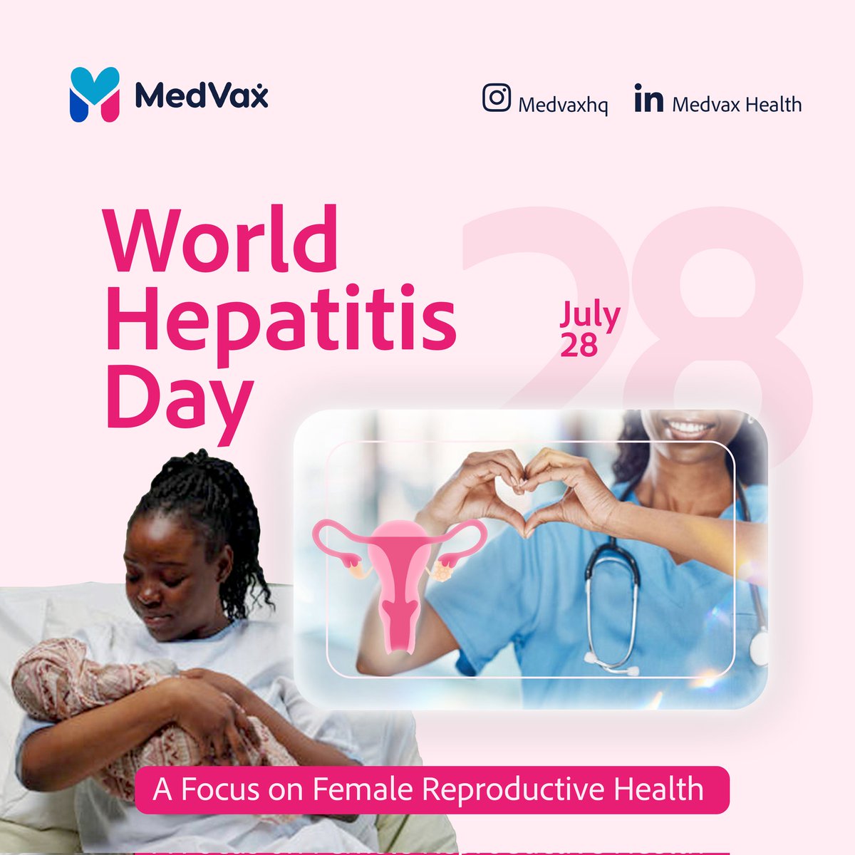 MedvaxHealth's tweet image. Today is World Hepatitis Day! Did you know hepatitis can impact women's health in unique ways, including during pregnancy? Let's spread awareness and ensure women have the info they need.
linkedin.com/posts/medvax-h…

 #WorldHepatitisDay #FemaleReproductiveHealth #HepatitisAwareness