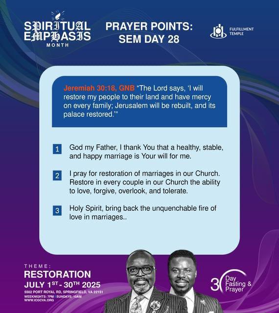 icgcva's tweet photo. God is restoring and rebuilding every marriage,  family, and relationship. https://t.co/oXyOsWpT7n