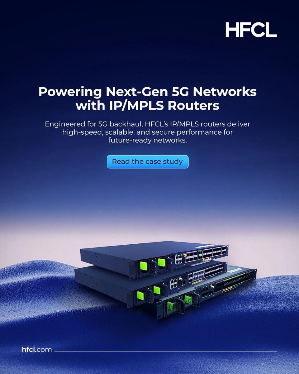 Backhaul that’s ready for tomorrow, built by HFCL.

With the explosion of 5G, cloud computing, and data-hungry applications, networks demand more than just speed, they need resilience, scale, and security.

HFCL’s IP/MPLS Routers are engineered to meet these evolving demands