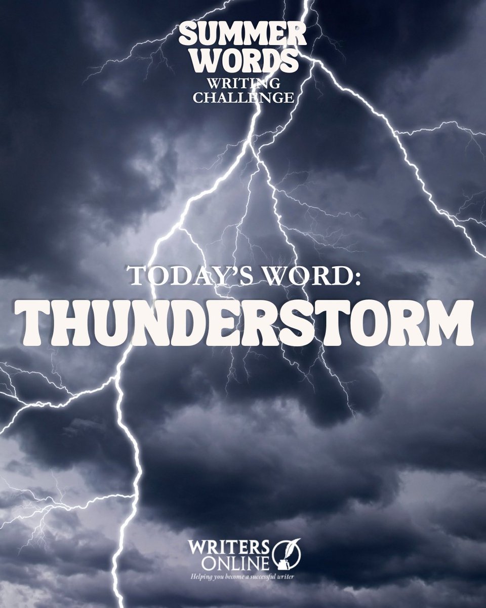 Writing Magazine (@writingmagazine) on Twitter photo We’re entering the final week of our Summer Words Writing Challenge! 🌞✍️ We’ve loved reading all of your incredible responses. 💌
Today’s word is: Thunderstorm.
Write 150 words and send them to writerssocial@warnersgroup.co.uk to be featured. We’re entering the final week of our Summer Words Writing Challenge! 🌞✍️ We’ve loved reading all of your incredible responses. 💌
Today’s word is: Thunderstorm.
Write 150 words and send them to writerssocial@warnersgroup.co.uk to be featured.