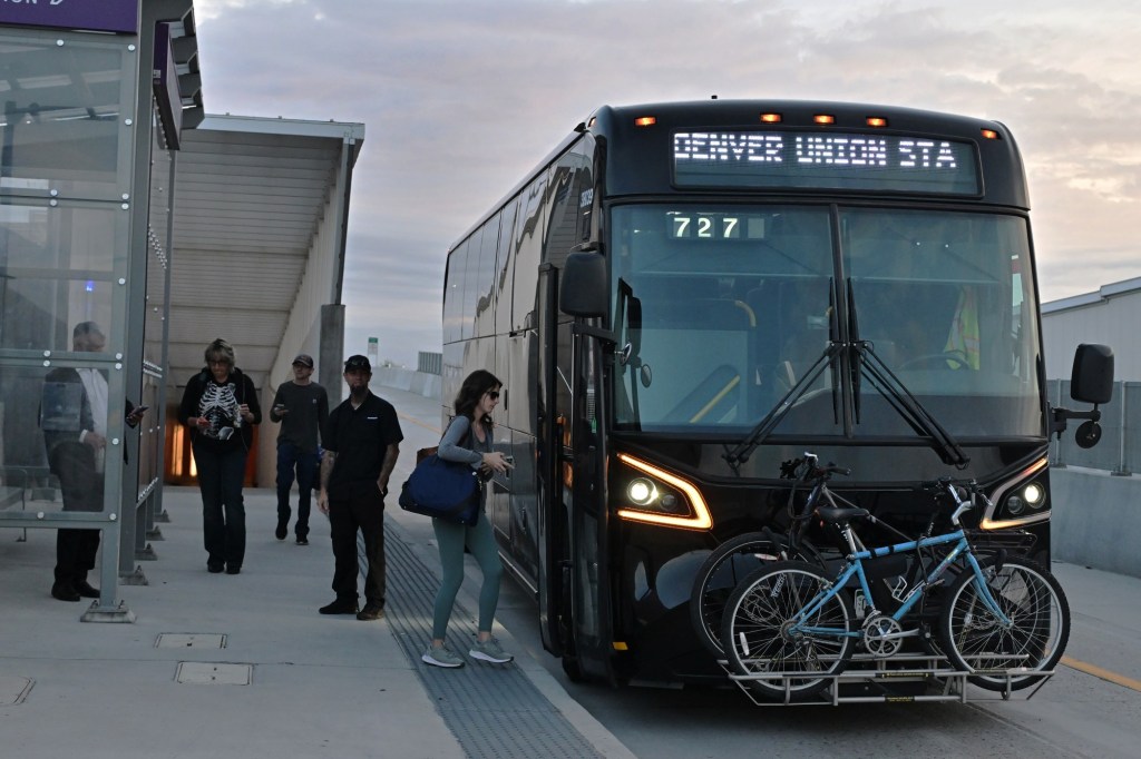 TimesCall's tweet image. Easy-on, easy-off mobility hubs serve as Bustang’s ‘center of gravity’ as CDOT works to open more trib.al/Ee9L6ka