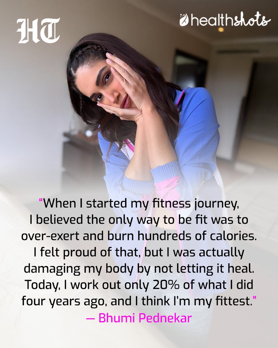 Hindustan Times (@httweets) on Twitter photo Bhumi Pednekar shares her experience of over-exercising, and what made her change her approach towards fitness.
Read 🔗 hindustantimes.com/lifestyle/heal…
(via <a href="/hthealthshots/">HT Health Shots</a>)
<a href="/radhikabhirani/">Radhika Bhirani</a> ✍️ Bhumi Pednekar shares her experience of over-exercising, and what made her change her approach towards fitness.
Read 🔗 hindustantimes.com/lifestyle/heal…
(via <a href="/hthealthshots/">HT Health Shots</a>)
<a href="/radhikabhirani/">Radhika Bhirani</a> ✍️