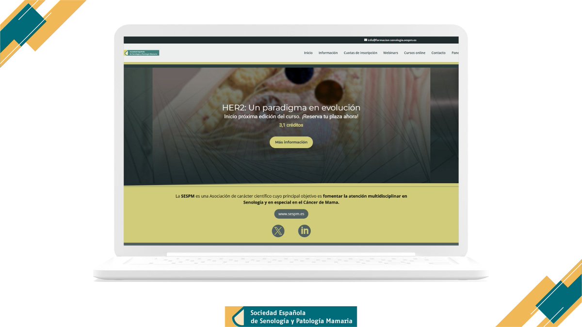 🎓 ¿Lo sabías? En <a href="/sespm/">SESPM</a> no solo investigamos: también formamos

📆 En septiembre retomamos nuestros webinars

👀Echa un vistazo aquí: formacion-senologia.sespm.es

#SESPM #FormaciónMédica #CáncerDeMama