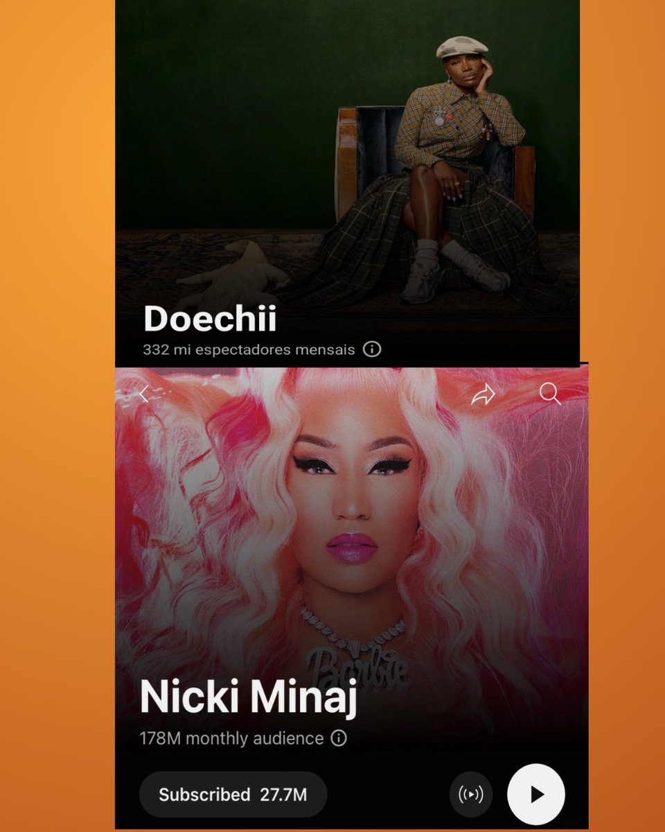 RedMedia_us's tweet image. Doechii beats Nicki Minaj to become the female rapper with the most monthly listeners on YouTube. 

This comes two weeks after the 43 year old mocked her for losing monthly listeners on Spotify.
