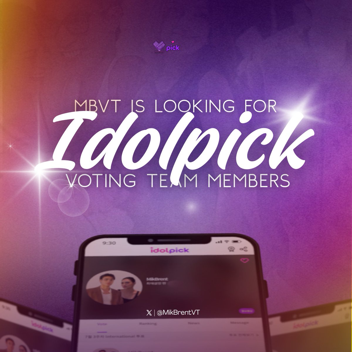 MikBrentVT's tweet image. π¨ ATTENTION, MENTIES π¨
Weβre on the hunt for Idolpick VT Members β and we need YOU! π«΅
Got the grind, the guts, and the patience to power through ads every day? π± Then youβre exactly who weβre looking for. πβ¨
Reply βIdolpickβ to be a part of the team. π©π