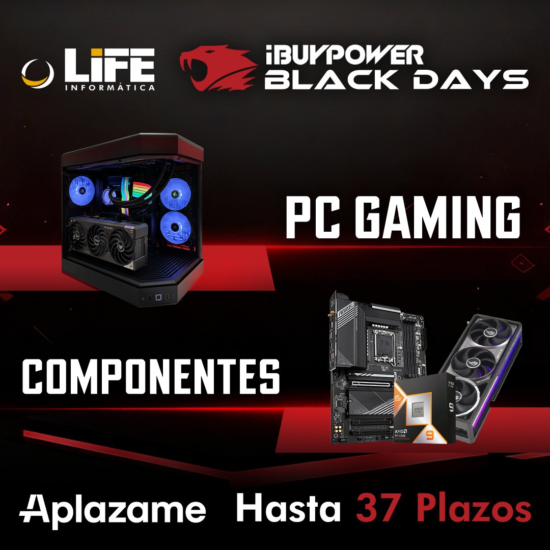 iBUYPOWER_spain's tweet image. ❗VUELVEN LOS BLACK DAYS❗de iBUYPOWER España.

Hazte con un nuevo PC iBUYPOWER a un SÚPER PRECIO o consigue los mejores componentes para actualizarlo.
Descubre todos nuestros chollos y DESPIERTA TU PODER 👉lc.cx/ctoR1V

#ibuypower #LIFEinformatica #BlackDays