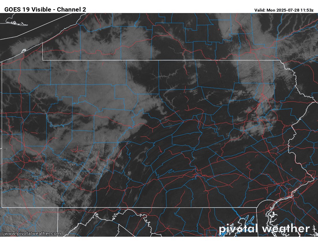 There’s a lot of sun for PARTS of Northeast PA this morning.  We’ll all get into it later this morning.  Just a little cloudy spell for a couple hours.