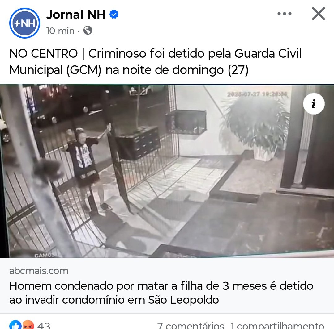pletslipe's tweet image. Mais uma peripécia do merdiciário. Esse maluco matou a filha de 3 meses a facadas em 2010 e tá solto por aí incomodando